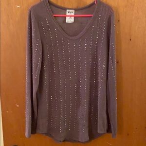 Brown with crystals sweater